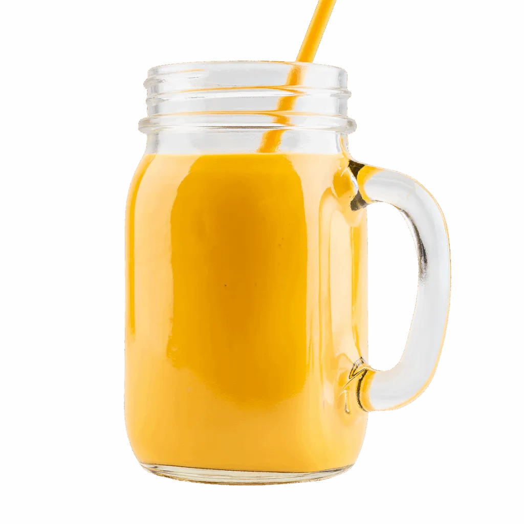 Mango lassi with real mango, no food dye, at Tikka Drive Chandler, AZ