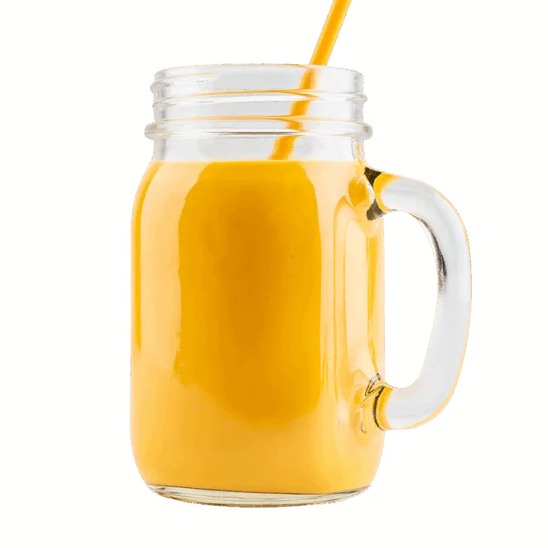 Mango lassi with real mango, no food dye, at Tikka Drive Chandler, AZ