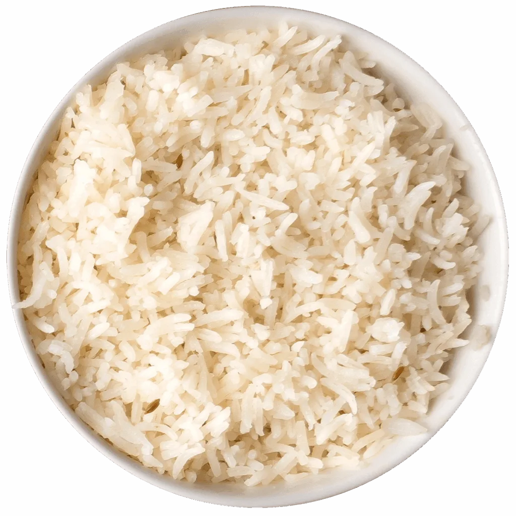 Steamed basmati rice at Tikka Drive Chandler, AZ